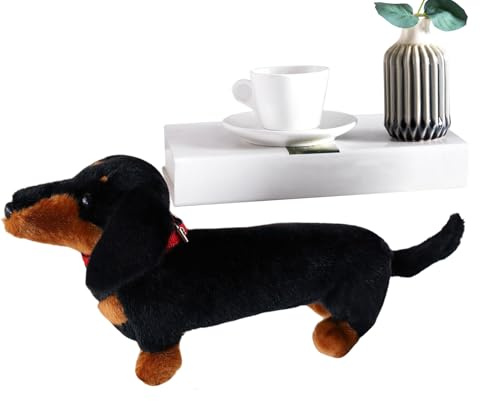 Peluche En Forme De Teckel | Jouet en Peluche Chien Doux avec Coussin à Câliner - Jouet Animal Doux Et Câlin Pour Le Coucher | Pour Chambre d'Enfant Maison Bureau Canapé Lit Salle de Jeu Voiture Anniv