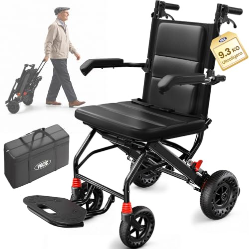 VOCIC U42 Silla de Ruedas Plegable 2en1 con Andador