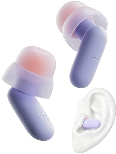 Tapones para Oídos de Reducción de Ruido Media, Ultracómodos para Dormir de Lado, Reutilizables, Cancelación de Ruido 23dB, Verde Lima.