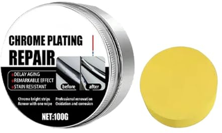 Chrome Cleaner | 100g Long-Lasting Repair Solution Cream | Chrome Wheel Cleaner,for Grill Oven Cooktop Kitchen Appliance Engine Rim Stove Sink