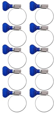 Auratrove Colliers de serrage en acier inoxydable de 25 à 40 mm avec écrou papillon pour une étanchéité sûre et étanche dans la plomberie automobile, la piscine et le jardin DIY