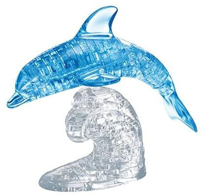 HCM KINZEL 59115 - Puzzle 3D Crystal Delfin blau 100 Teile