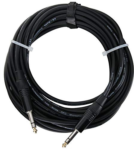 Pronomic Stage INSTS-10 Cavo Jack 10 m Stereo, Connettori: jack stereo 6 | 3 mm, Schermatura simmetrica, Lunghezza: 10 m, Colore guaina: nero, Rame senza ossigeno, Schermatura in rame ad alta densità