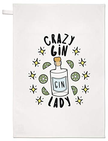 Verrückte Gin Damen Stars Geschirrtuch Spüllappen