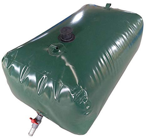 Tragbare Wasserblase/Wasserspeicherbehälter, Im Freien verdickter Faltbarer, haltbarer Wassertank, Notwasserspeicher mit Wasserhahn, Garten Regenwassersammler/Camping Wassersack
