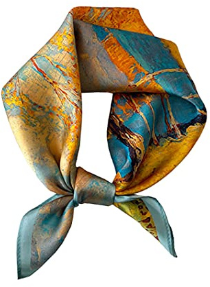JERLA Dammode halsduk, Oljemålning höst, 53,34 x 53,34 cm
