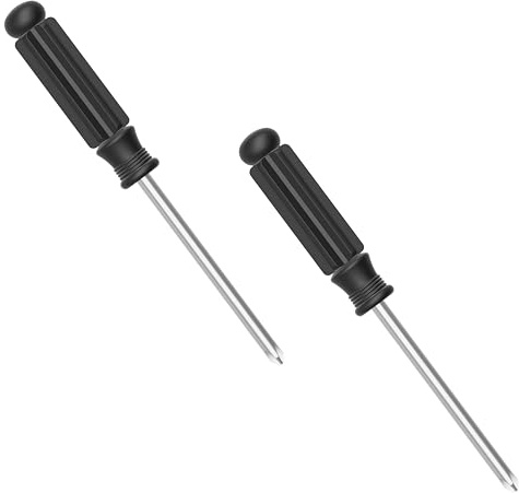 FOCMKEAS 2 Pcs Mini Phillips Screwdriver, 5mm Cross Head, 145mm, Black