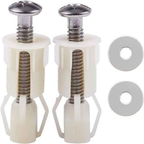 AFCJLTO Set de 2 tornillos para fijación de asiento de inodoro, accesorios universales para fijar y montar tapas de inodoro con facilidad y seguridad. ¡Mantén tu inodoro en perfectas condiciones!
