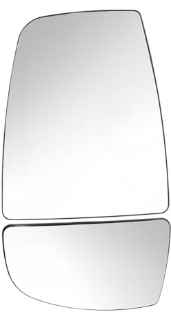 2pcs Front Left Upper and Lower Non Heated Door Wing Mirror Glass for Fo-rd | for Transit mk8 2014-onwards