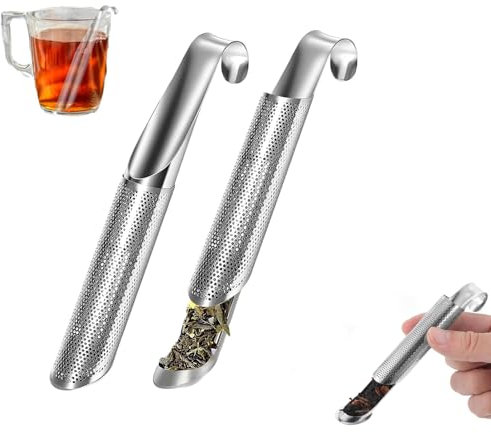 Filtros de Té,2 Piezas Infusor de Té de Acero Inoxidable Infusor de té Reutilizable Filtro Infusiones Colador de Te Teeefilter für Lose Tee para Hojas de Té Sueltas,Hierbas o Especias