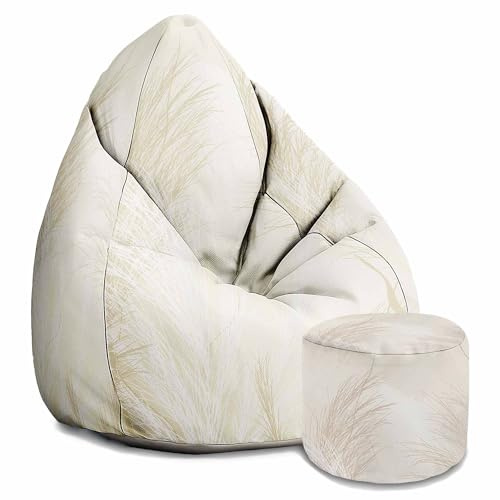 DreamRoots Sitzsack Erwachsene Oxford, Beige Warm Pampas Grass