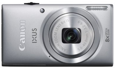 Canon IXUS 132 Digital Camera - Silver (16MP, 28mm Wide Angle, Eco Mode, 8x Optical Zoom) 3.2 inch LCD (Renewed)