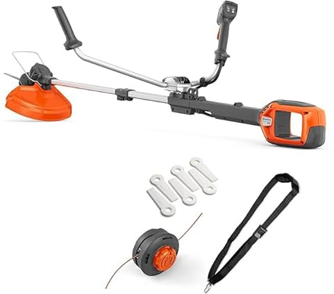 Husqvarna 220iR sladdlös grästrimmer (utan batteri och laddare) – 36 V grästrimmer med borstlös motor, boost-läge, 36 cm skärbredd, trimmertråd och plastskärblad inkl. bärrem