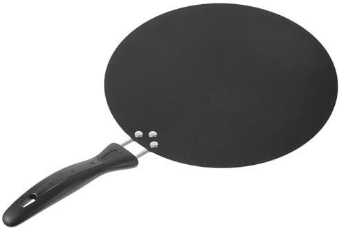 MOTHNUR Runde Crêpe Pfanne 30cm aus Eisen Antihaftbeschichtet mit Griff für Herd Induktion Backofen Multifunktionale Flache Pfanne für Tortillas Pfannkuchen Steak