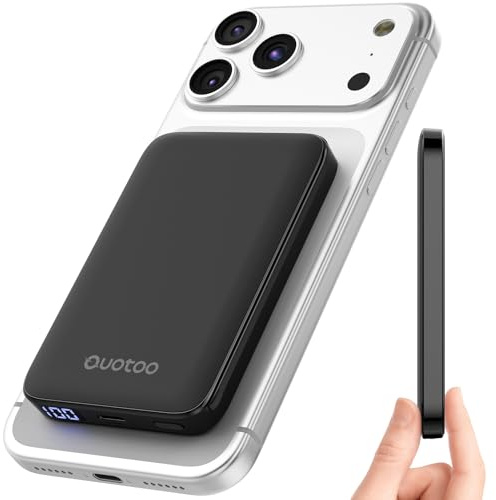 for Magsafe Portable Charger, 5000mAh Slim Wireless Magnetic Power Bank