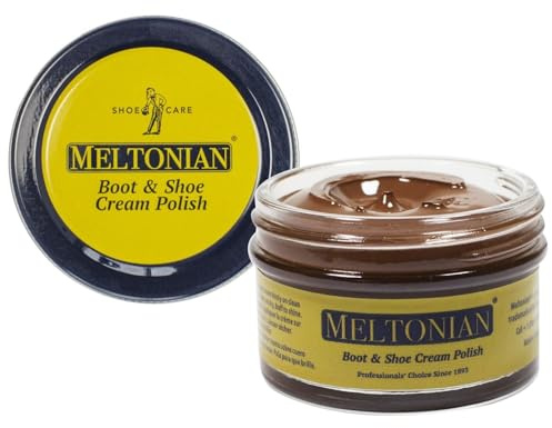 Meltonian Cream Shoe Polish - Boot Polish, Leather Shoe Polish Oil Based with Beeswax - Restores & Protects, 60+ Colors, Dark Brown