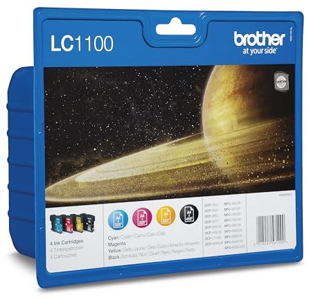 Brother LC1100 Original Tintenpatronen Value Pack (schwarz, gelb, cyan, magenta)
