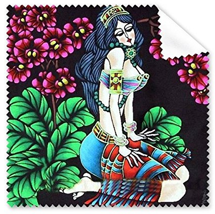 DIYthinker Sexy Frau Bikini Bra Verhältnis Moonlight Blumen-Malerei-Brillenputztuch-Reinigungstuch Telefon Screen Cleaner 5pcs
