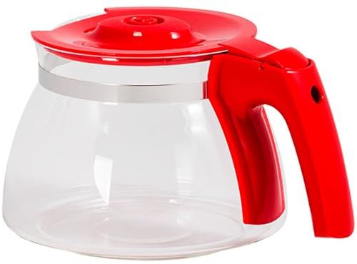 Melitta Verseuse en verre pour Enjoy Verre, noir/rouge