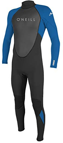 O'NEILL Unisex Child Youth Reactor-2 3/2mm Back Zip Full Wetsuits, Black/Ocean, 6 US