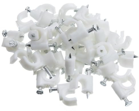 Morsetti per cavi Morsetti per chiodi Morsetti per cavi con chiodo 4-18mm Quantità selezionabile 4mm 300 pezzi