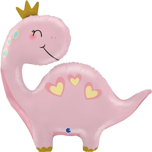 44In Pink Dino Shaped Foil Balloon