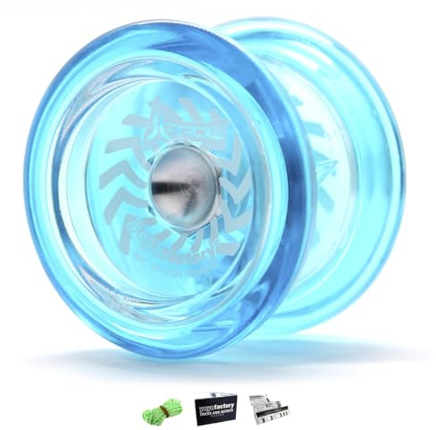 YoyoFactory Arrow Yo-Yo – JoJo Anfänger bis Profi, 2 Kugellager – Blau | Lager wechseln für Fingerspin-Combos. Butterfly-Form, lange Spins, leichte Catches. Alle Level.