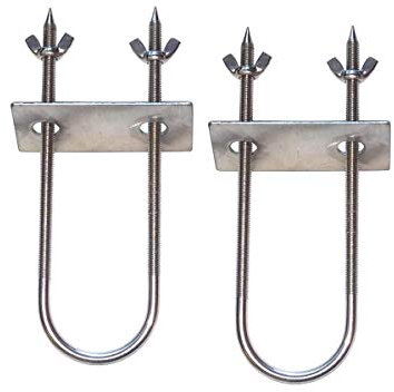 SPITJACK Bullone a U per forchetta girarrosto, SS, lunghezza 19,5 cm, accessori per traliccio per carne da 5 cm di larghezza. Parti per girarrosto per barbecue intero, maiale e agnello fino a 150