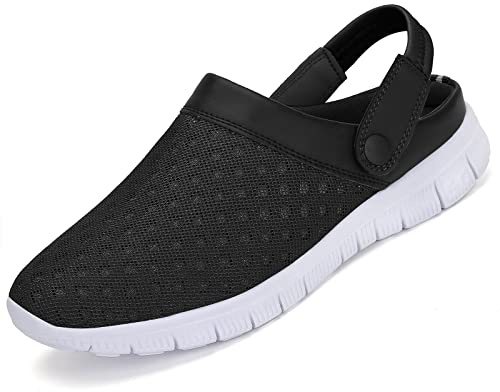 Tofflor dam herr sommar tofflor andas halkfri mjuk sula trädgårdsskor sandaler, - svart - 36 EU