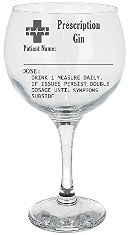 Always Looking Good Personalised Engraved Gin Glass Prescription Gin Novelty Funny Birthday Gift (Empty Glass)