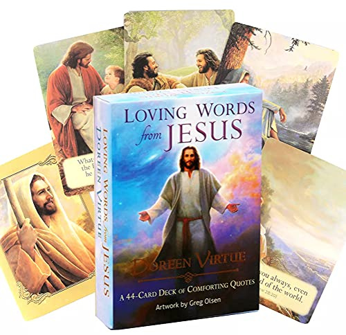 Eigene Marke - Loving Words from Jesus Oracle Cards, Jesus-Orakelkarten, 44 Blatt, Karton, Klassisch, Unisex, All Ages, 10+