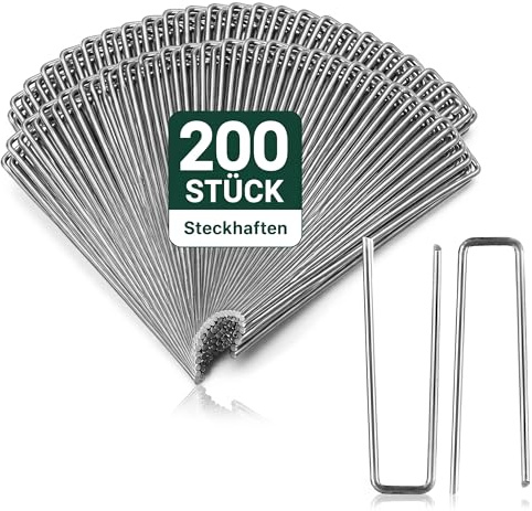 com-four® 200x Strohblumennadeln, Steckklammern für Blumen-Gestecke | Gestecknadeln