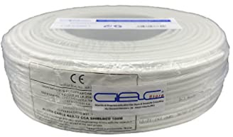 Glac Store® Cavo Allarme 4x0,22 mm Matassa da 100 metri CCA Schermato Professionale Antifiamma per Impianti Civili
