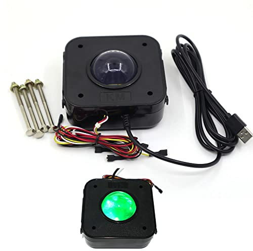 USB Arcade Game Trackball Maus beleuchtete LED rund 4,5 cm USB Anschluss Schrauben