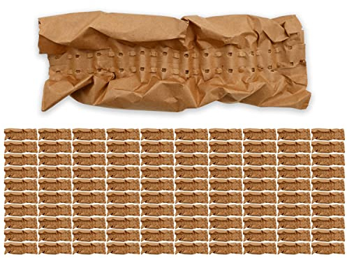 Papierpolsterstreifen, Packpolster, Papierpolster, Verpackungsmaterial, Füllmaterial, Stopfmaterial ca. 300 x 100 x 40 mm - 100 Stück