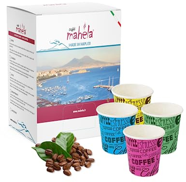 Mahela - 200 Paper Coffee Cups 75 ml - Environmentally Friendly Biodegradable Perfect for Hot Drinks