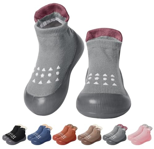 EDOTON Baby Sock Shoes Infant First Walking Shoes Non Slip Rubber Sole Sneakers Outdoor Shoes for Toddlers Baby Boys Girls