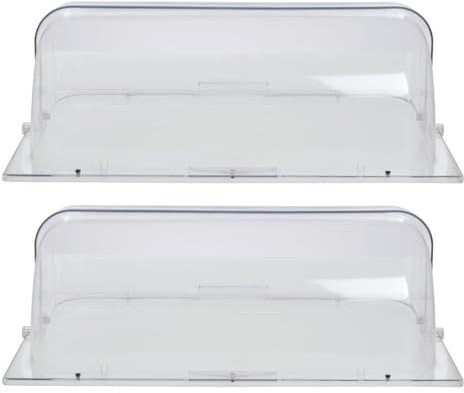 Clear Chafing Dish Cover, Full Size Roll Top Bakery Pan Plastic Food Display Cover for Cake Dessert Serving Platter Exhibition Cover, 2