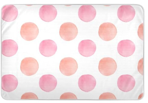 Inkontinenz-Matratzenschoner, groß, saugfähige Betteinlagen, Inkontinenzeinlagen für Bett, waschbar, Pastellrosa mit Punkten