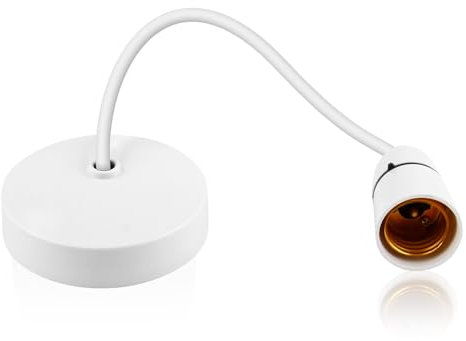 Ceiling Pendant Light Fitting, E27 Lamp Holder 8.5”(215mm) Ceiling Hanging Lights Fixtures Modern Hanging Light Fixture Kit for Kitchen Living Room Bedroom Dining Room DIY Industrial Pendant Lighting