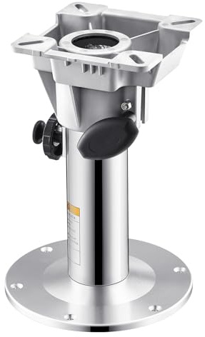 VEVOR Pedestal para Asiento de Barco Altura Ajustable 324-475mm Base de Silla de Barco de Aleación de Aluminio con Diseño de Bloqueo Soporte para Silla de Bote para Entusiastas de Pesca, Navegación