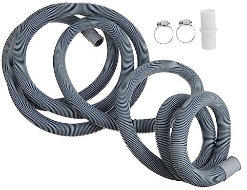 Lurrose 3 Meter Washing Machine Drain Hose Extension Kit Clamp Sturdy Washing Machine Draining Hose for Automatic Drum Washers and Dishwashers for Laundry Appliances