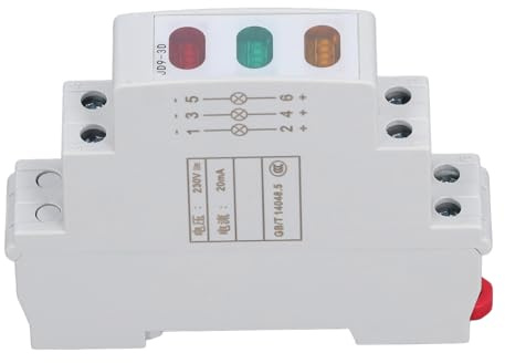 DIN Rail Indicator Light Red Yellow Green LED Indicator Lamp for Magnetic Starter Contactor AC DC