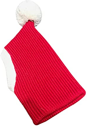 VICASKY Weihnachtliche Haustier-mütze Aus Weichem Wollstrick Rote Winterkappe Für Kleine Hunde Und Welpen Angenehmer Sitz Festliche Party-haube Für Fotos Und Alltagsspaziergänge