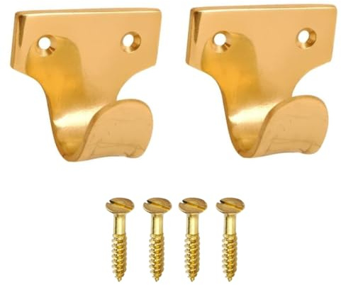 Traditional Polished Brass Sliding Sash Window Lift Pull Handle Solid Sash Window Finger Lift Pull Slide Handle for Window Fixture Pack of 2
