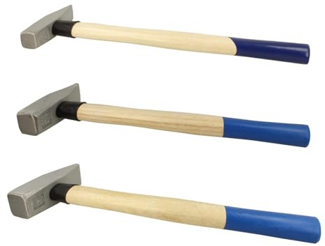 BOOMET Ensemble de marteaux de serrurier 200 g / 600 g / 1000 g - Autres ensembles de marteaux disponibles - Marteau en fer pour un travail précis - Idéal pour maçons et serruriers