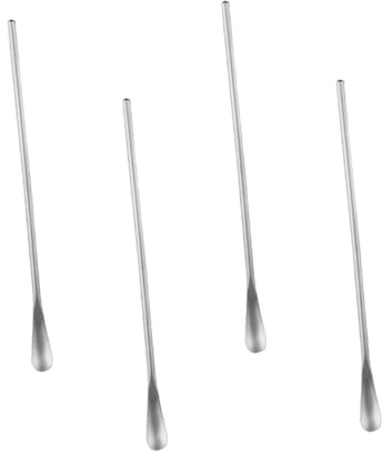 ELAYARD 4 Pezzi in Acciaio Inossidabile per Gelato e Cocktail Cucchiai da Mescolare con Lungo Resistenti Corrosione Calore Adatti per Bar Casa Riutilizzabile