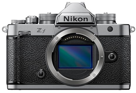 NIKON boitier Nu Z f Silver, Appareil Photo Numérique Hybride Plein Format (24,5 MP, 4K/30p, Rafale 14 i/s en RAW ou 30 i/s en JPEG, stabilisation du capteur, Double Slots SD