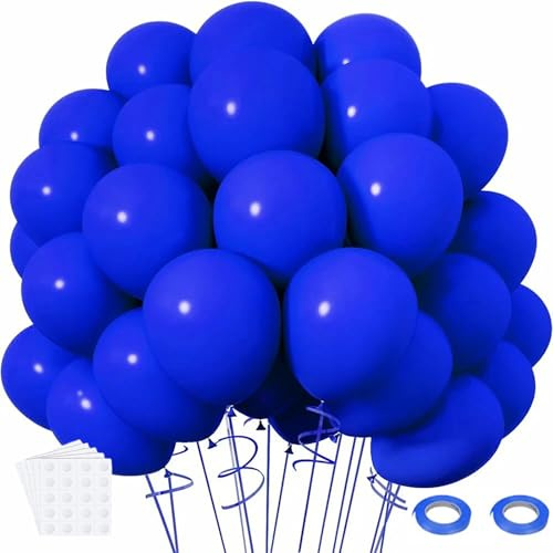 Luftballons Blau 120 Stück 12 Zoll Latex Ballons (Blau) | für Geburtstag, Hochzeit, Weihnachten party Deko