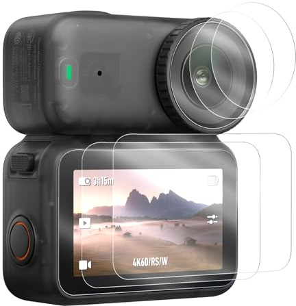 Uvafly Osmo Nano displayskyddsfilm, 9H hårdhet HD reptåligt linsskydd och skärmskydd för DJI Osmo Nano-kameratillbehör (6 stycken)